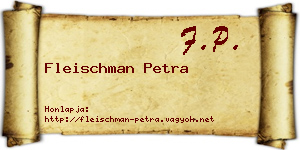 Fleischman Petra névjegykártya