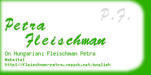 petra fleischman business card